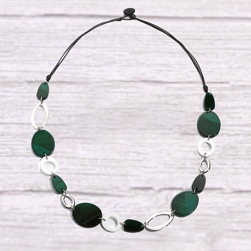 Multicolor Drop-shaped Acrylic Simple Hoop Necklace