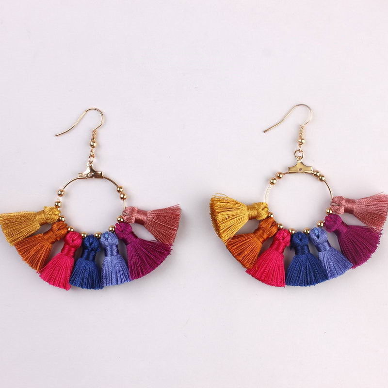 Bohemia Colorful Tassel Earrings