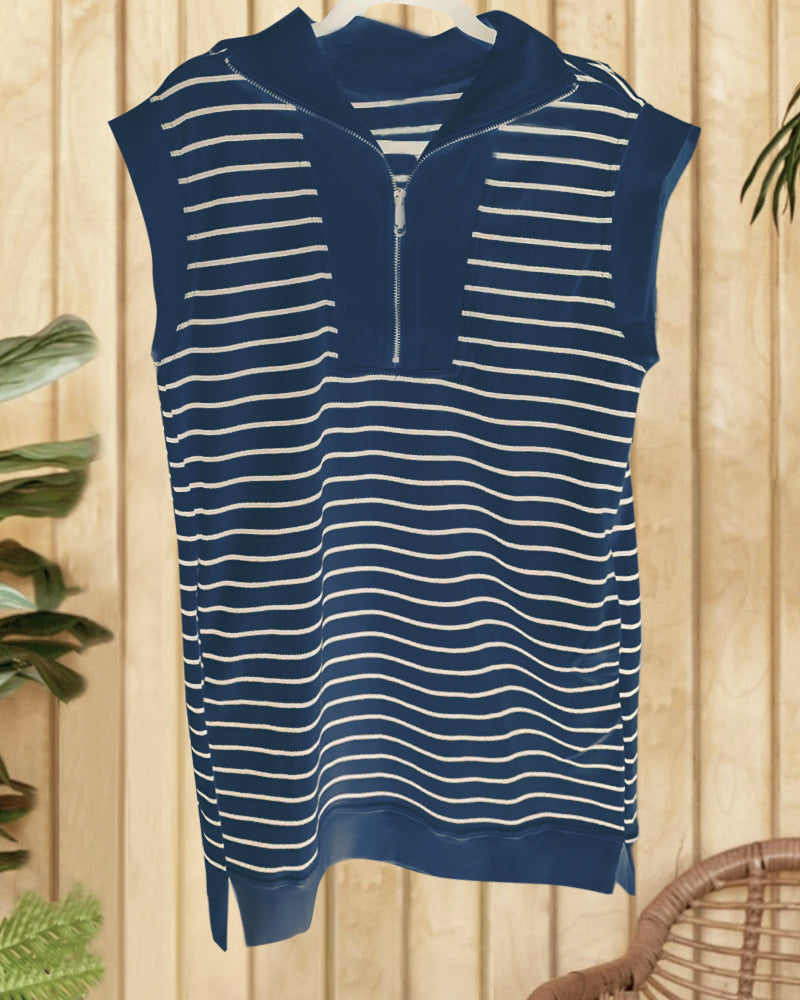 Striped Patchwork Classic Casual Wear Mini Dress