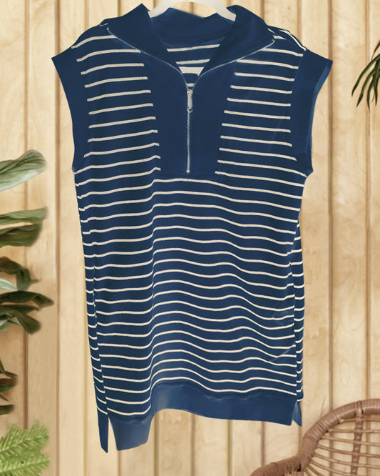 Striped Patchwork Classic Casual Wear Mini Dress