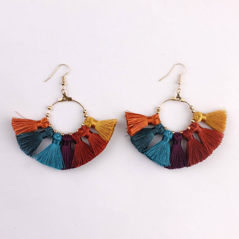 Bohemia Colorful Tassel Earrings
