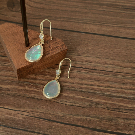 Shell Decor Drop-shaped Pendant Retro Earrings