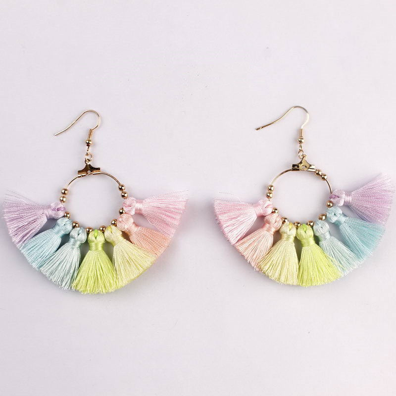 Bohemia Colorful Tassel Earrings