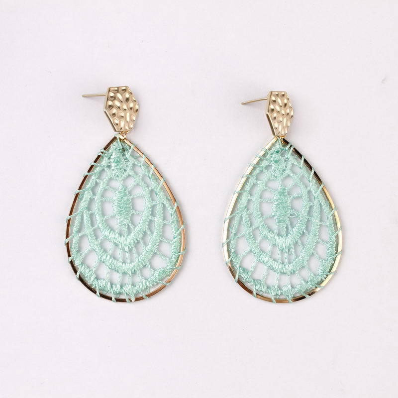 Braided Chic Drop-shaped Metal Earrings