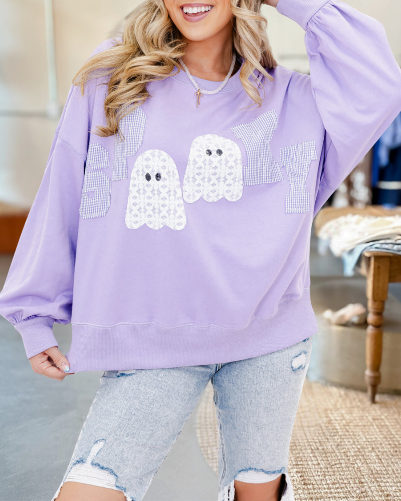 "Spooky" Ghosts Crew Neck Sweatshirt