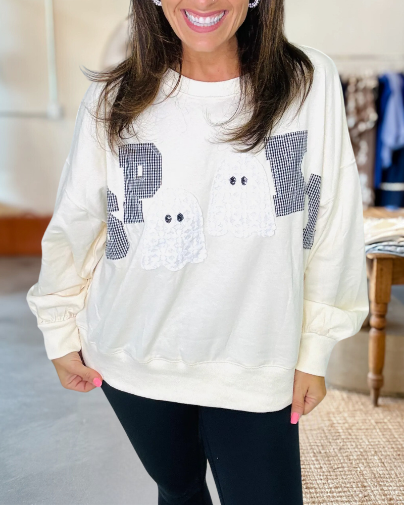 "Spooky" Ghosts Crew Neck Sweatshirt