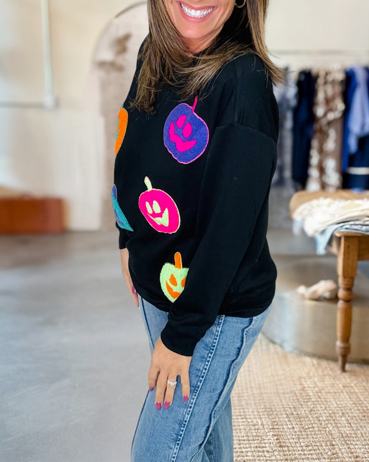 Neon Pumpkin Pop Pullover