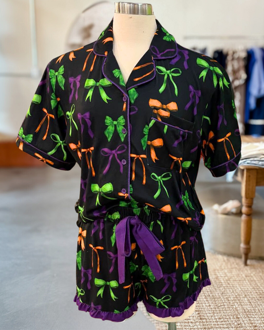 Bow Bewitched Ruffle Pajama Set