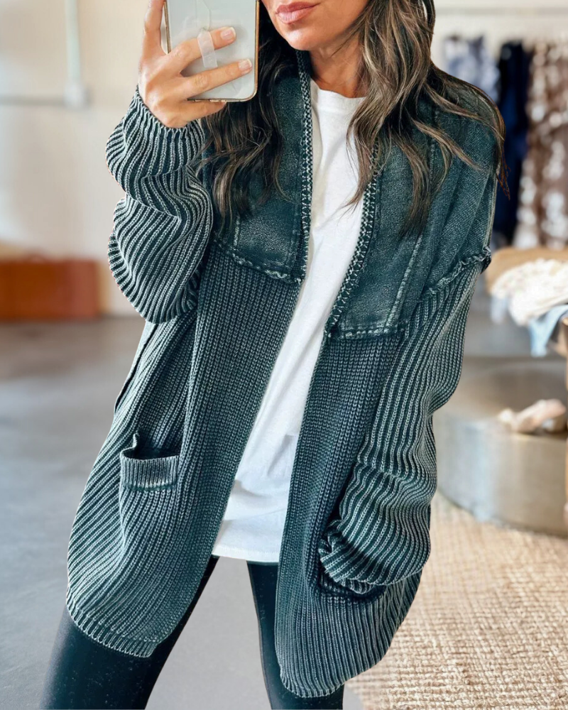 Mineral Washed Cardigan