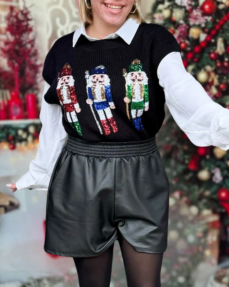 Christmas Nutcracker Knit Vest