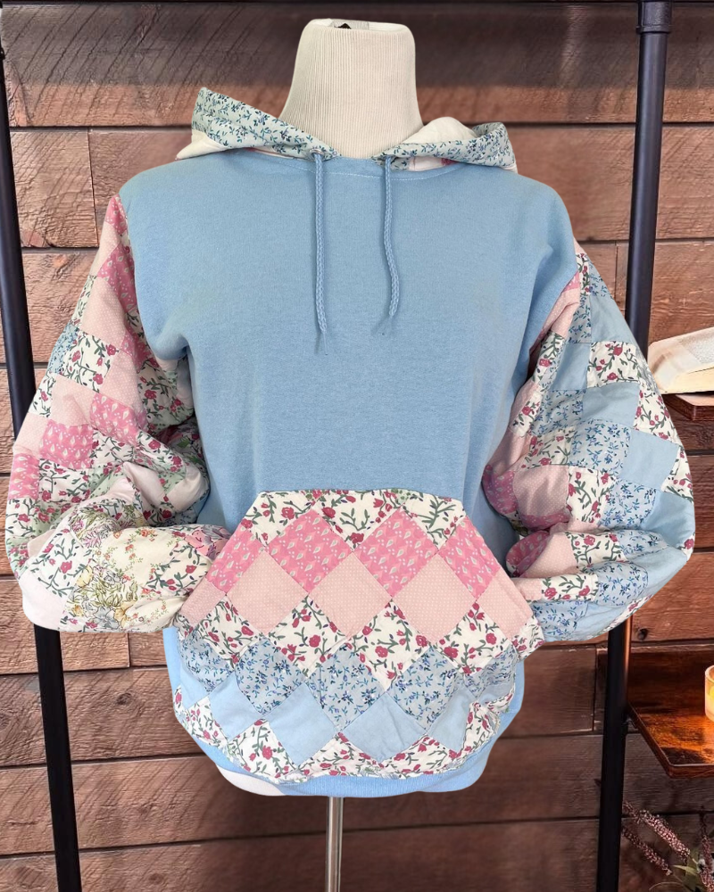 Floral Patchwork Hoodie
