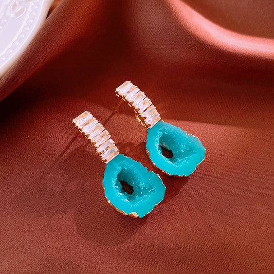 Hit Color Romantic Geometric Earrings