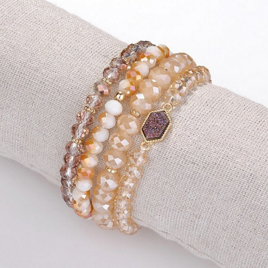 Crystal Glitter Classic Beading Bracelet