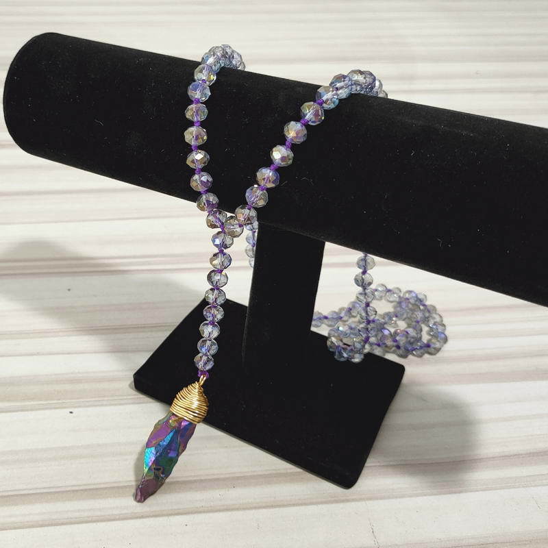 Crystal Glitter Modern Pendant Necklace