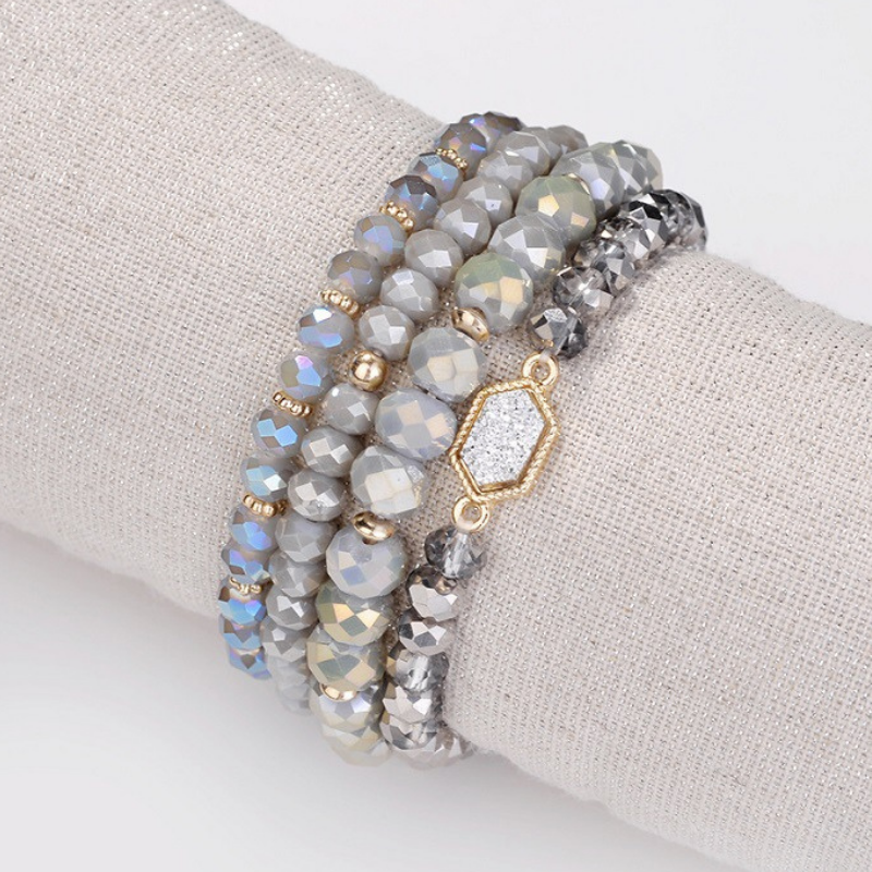Crystal Glitter Classic Beading Bracelet