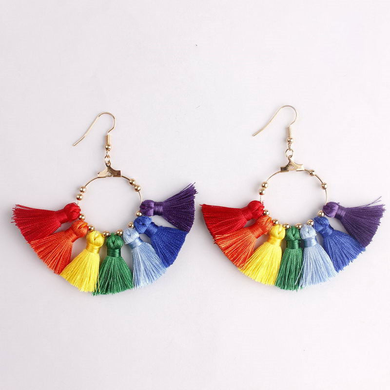 Bohemia Colorful Tassel Earrings