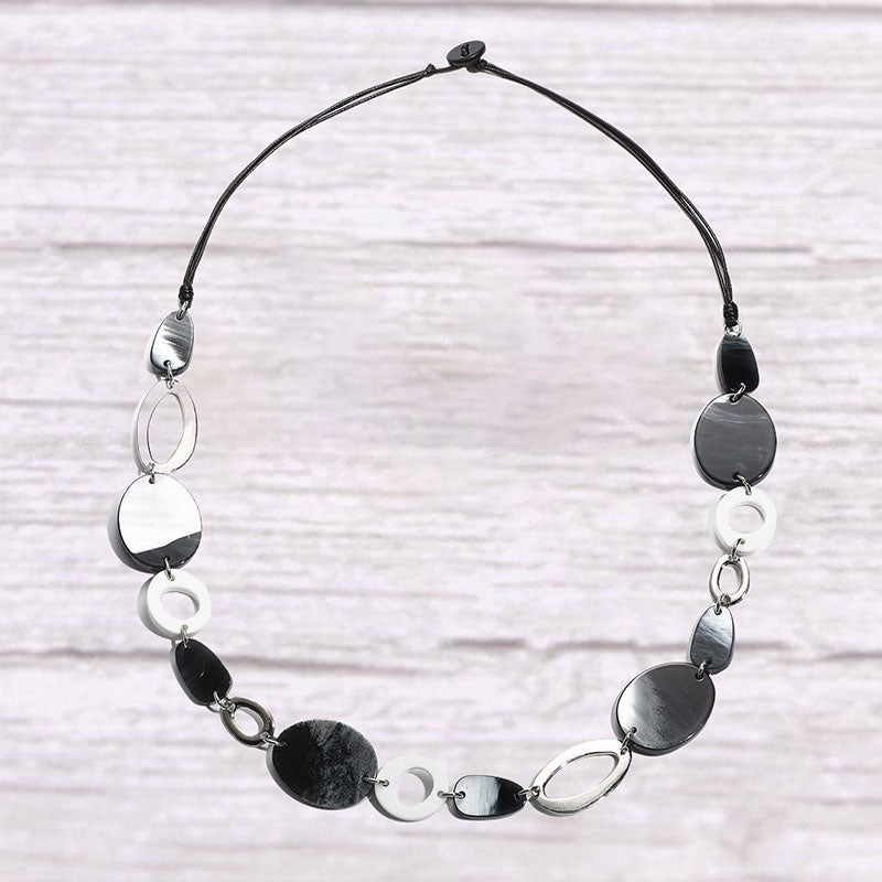 Multicolor Drop-shaped Acrylic Simple Hoop Necklace