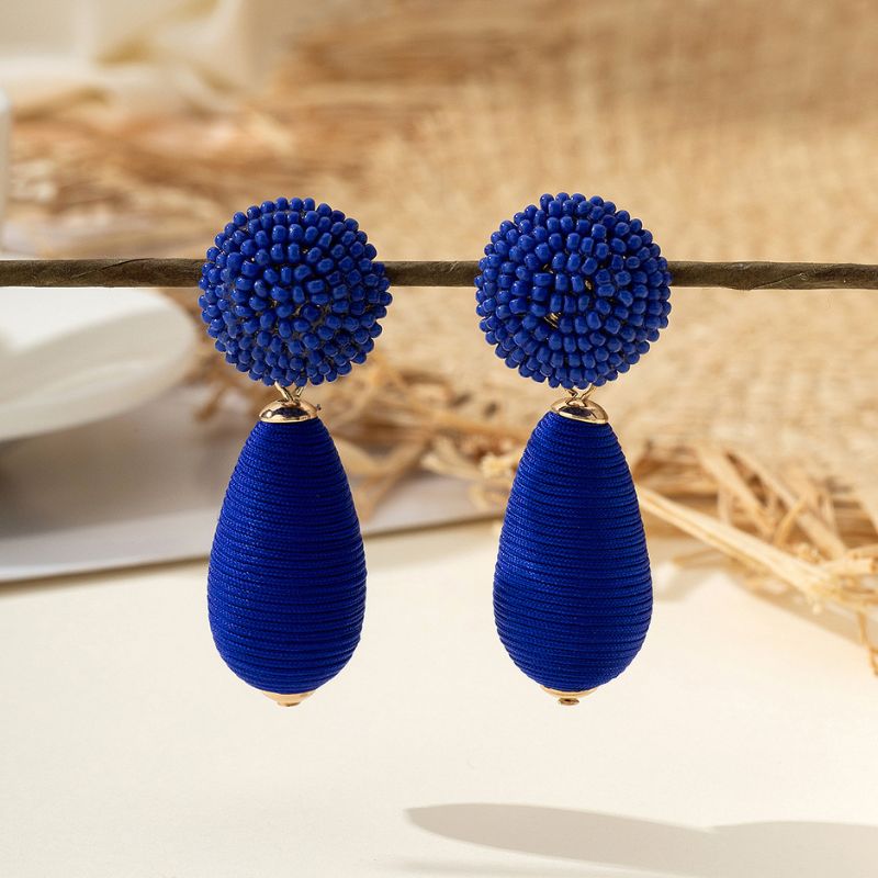 Solid Color Hyperbolic Drop-shaped Earrings
