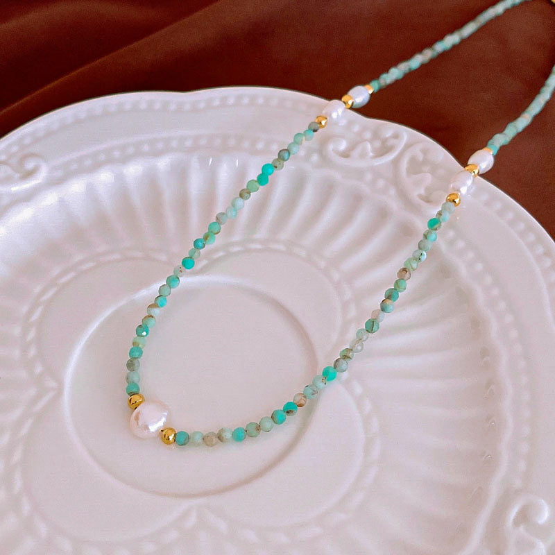 Faux Pearl Decor Urban Beading Necklace