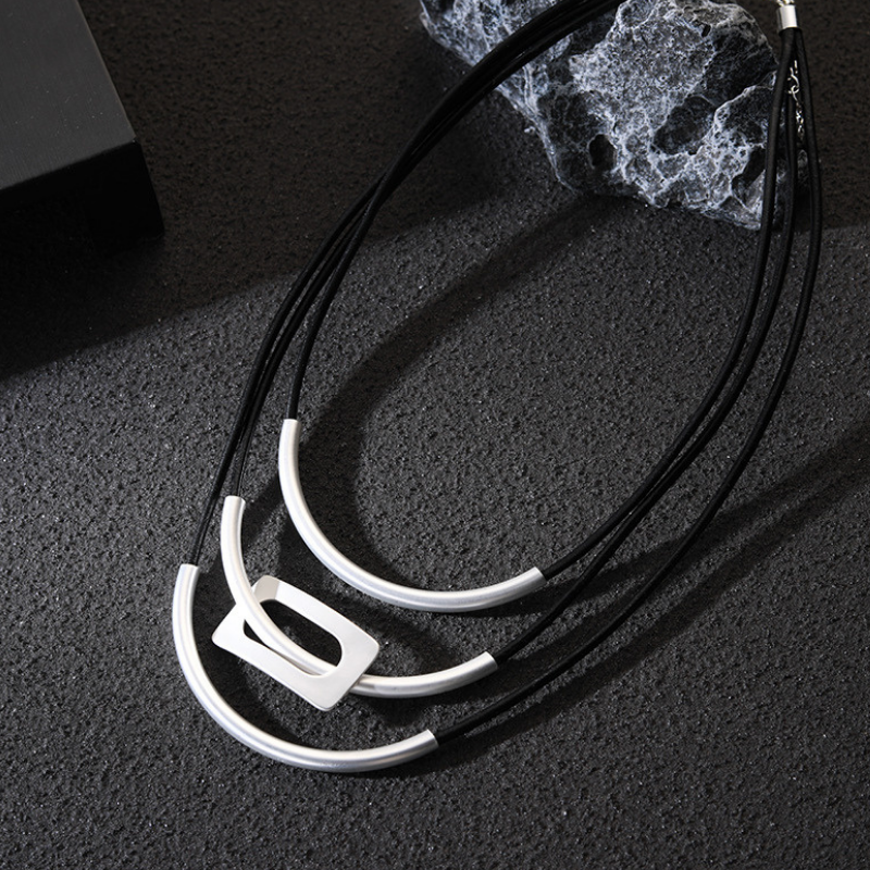 Metal Decor Punk Multi-layer Necklace