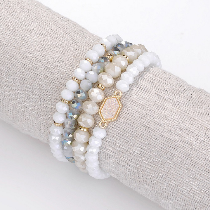 Crystal Glitter Classic Beading Bracelet