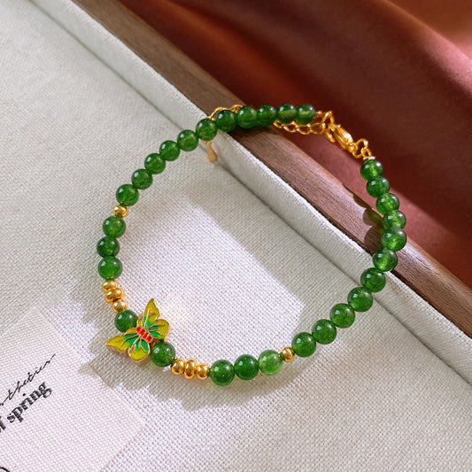 Butterfly Retro Hit Color Beading Bracelet