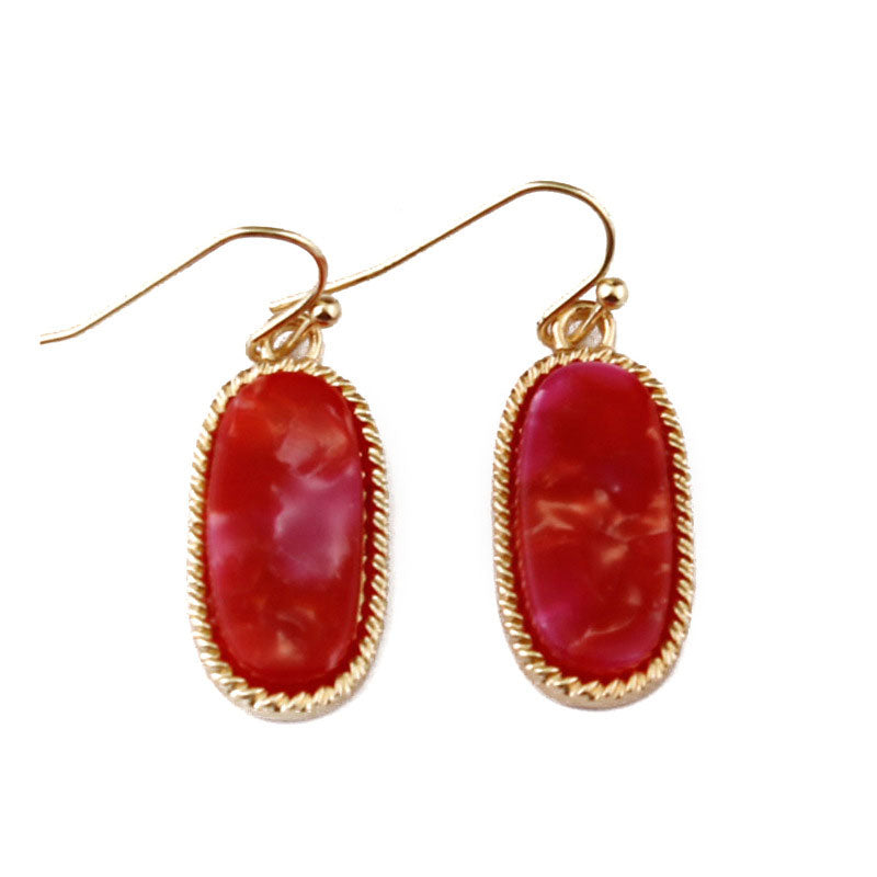 Oval Pendant Luxe Earrings