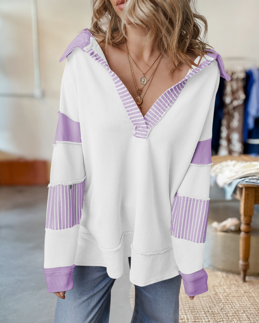 Mix Stripes Colorblock Pullover