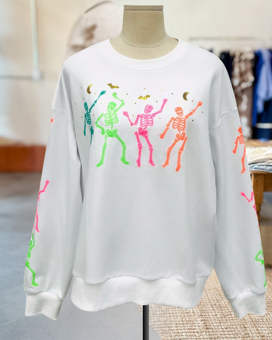 Colorful Skull Graphic Sweatshirt