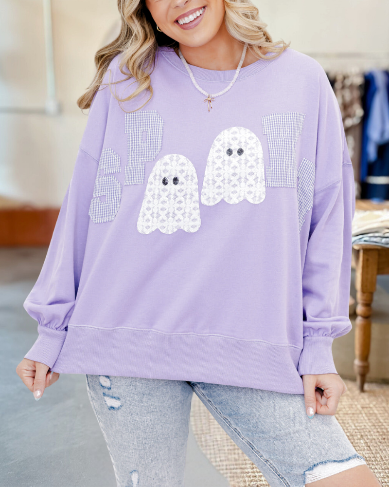 "Spooky" Ghosts Crew Neck Sweatshirt