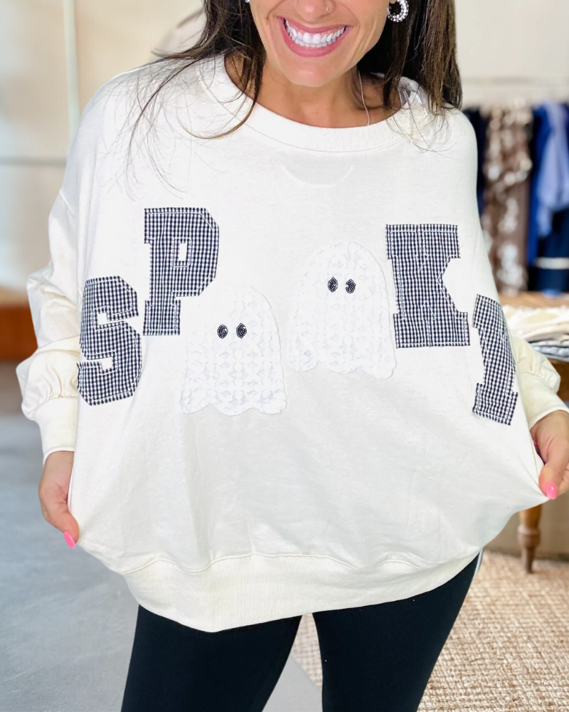 "Spooky" Ghosts Crew Neck Sweatshirt