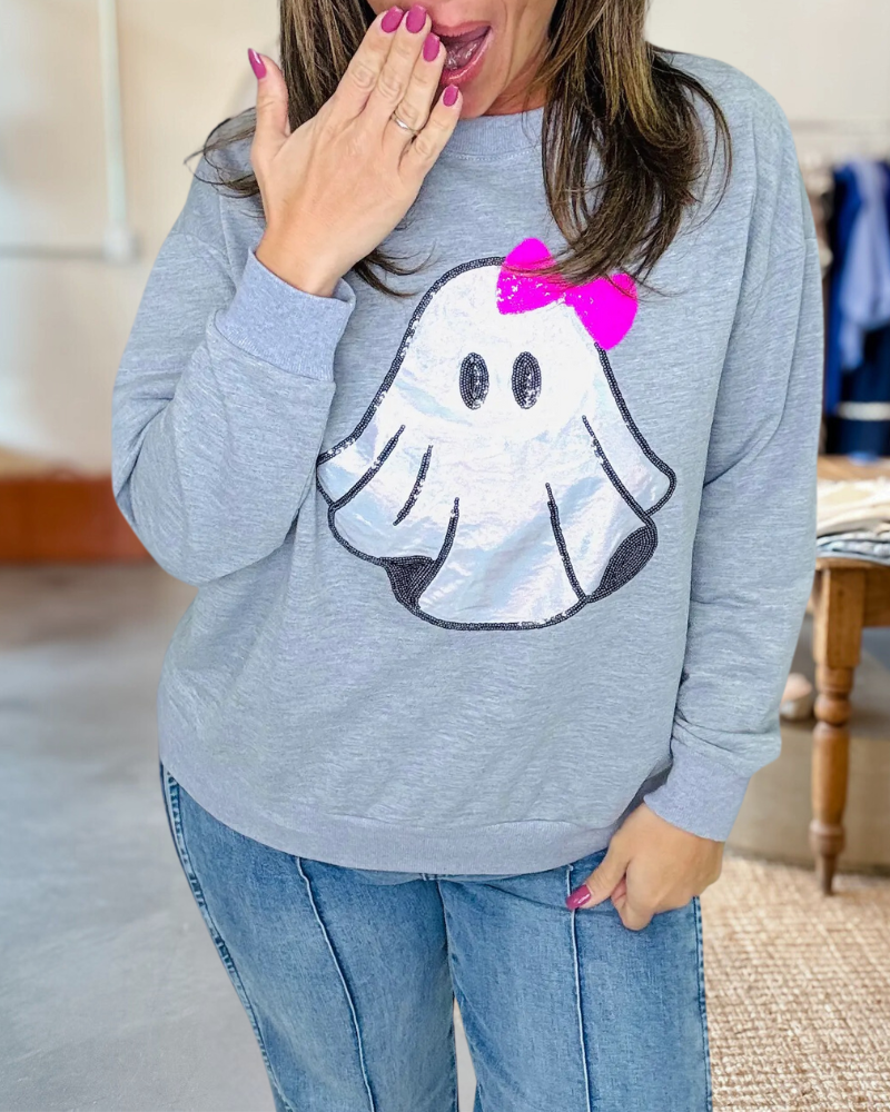 Gigi the Ghost Metallic Pullover