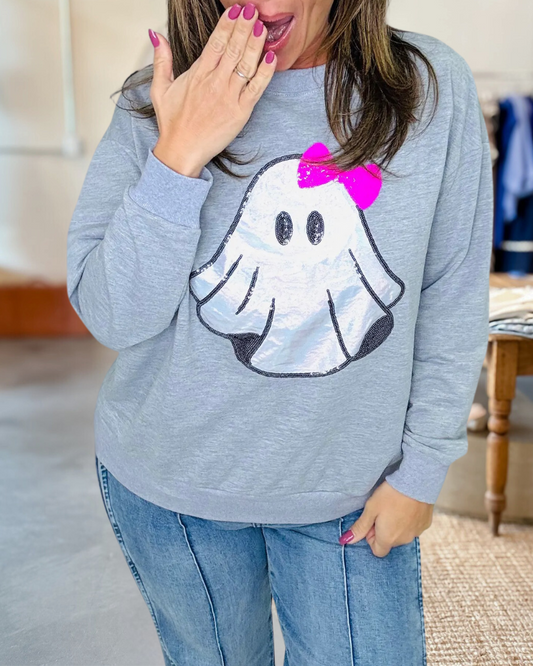 Gigi the Ghost Metallic Pullover