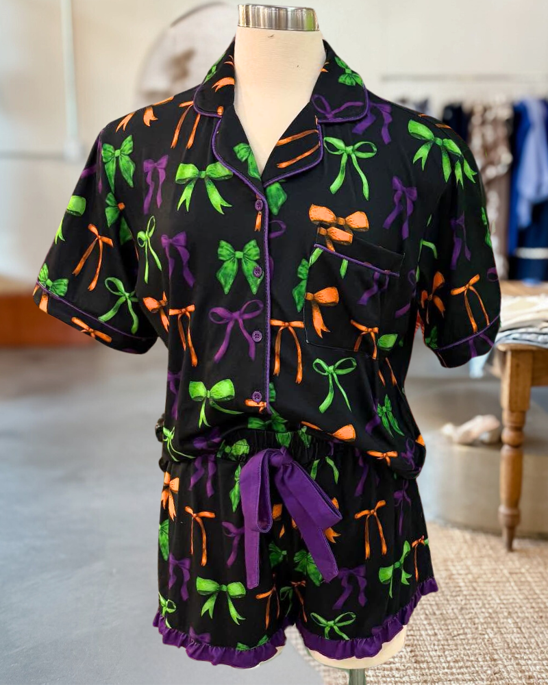 Bow Bewitched Ruffle Pajama Set