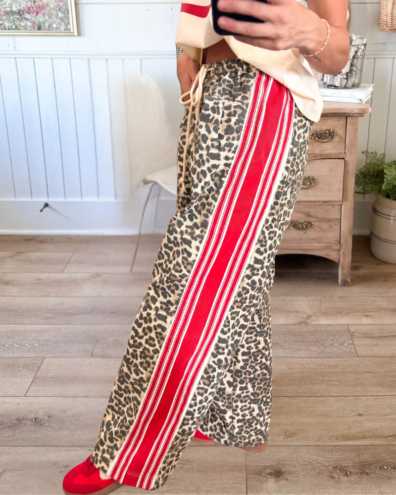 Leopard Print Cropped Pants
