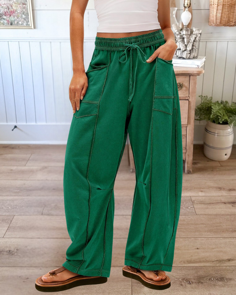 Y2k Patchwork High Waisted Barrel Pants