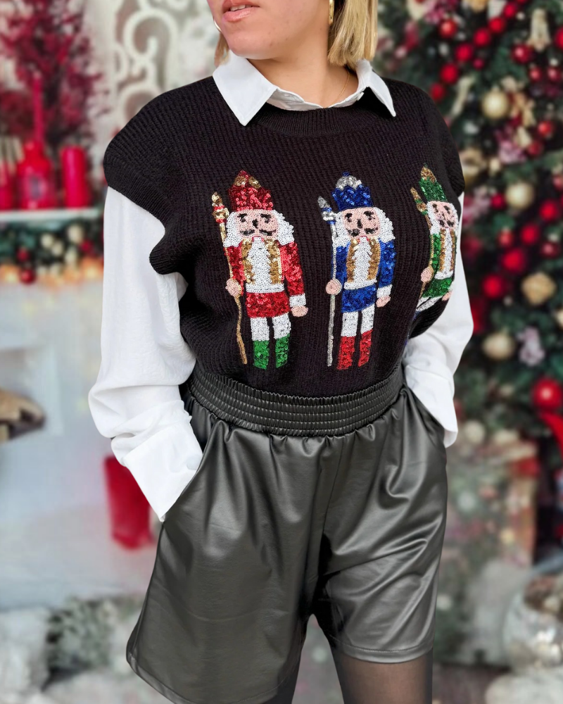Christmas Nutcracker Knit Vest