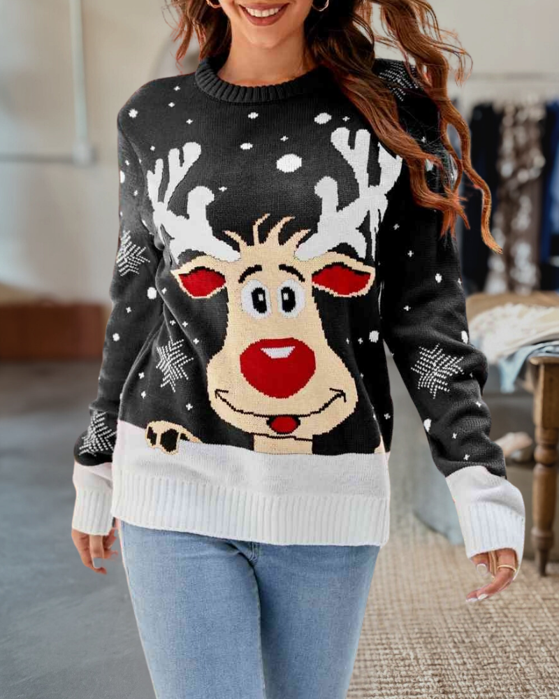 Festive Rudolph Christmas Sweater