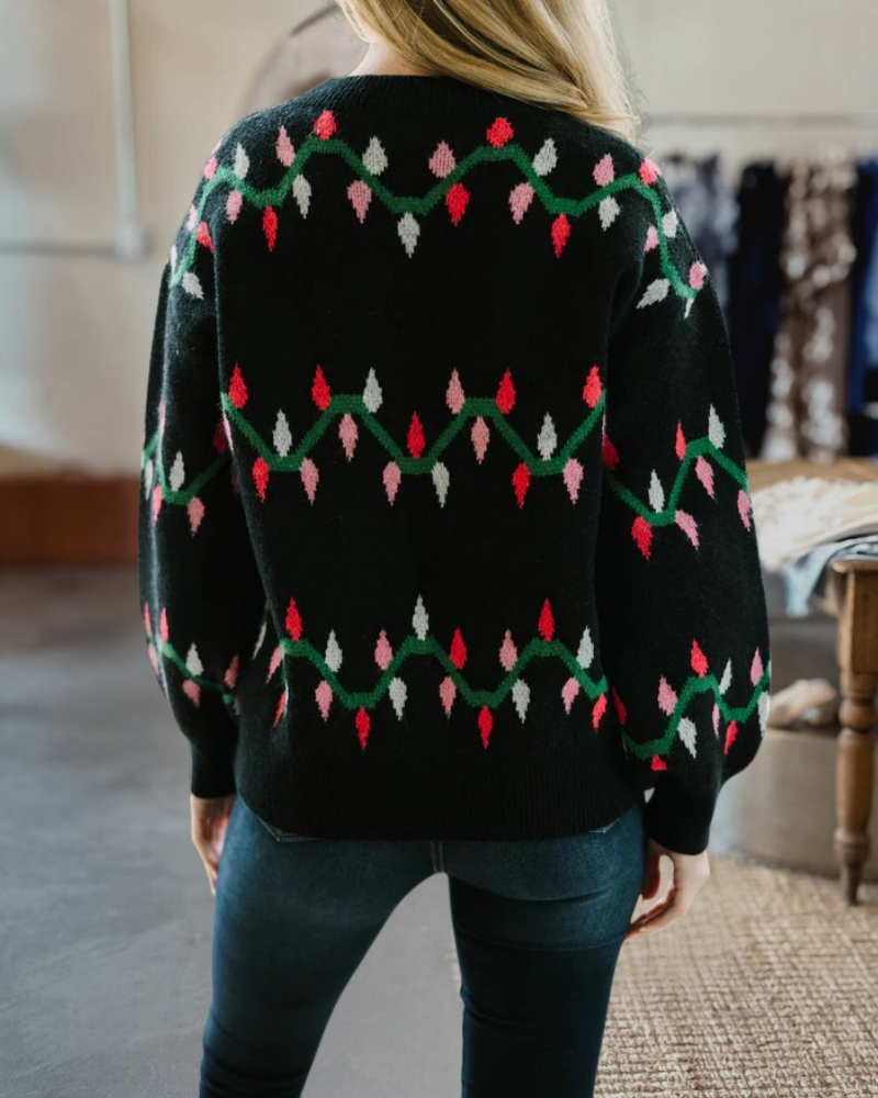 Christmas String Lights Knit Sweater