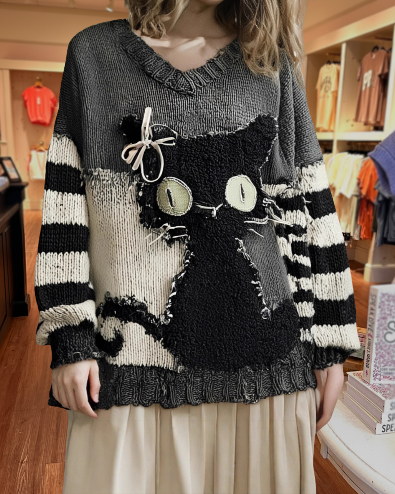 Spooky Patchwork Halloween Sweater