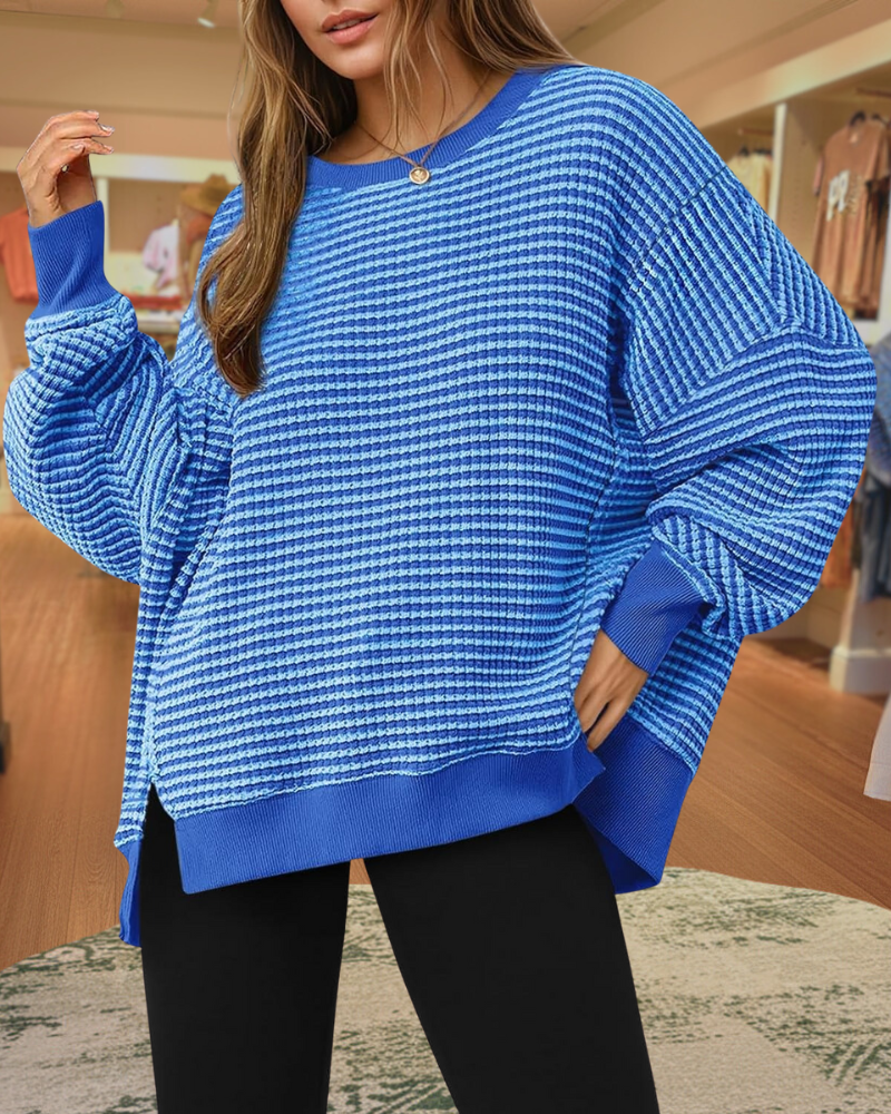 Striped Oversized Sweatshirt