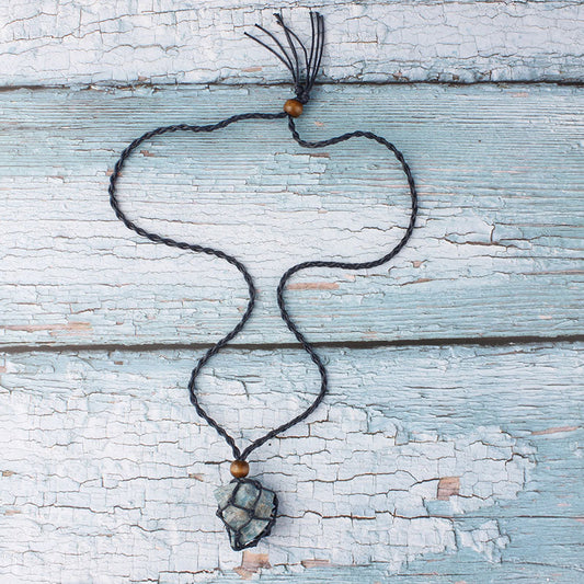 Braided Stone Pendant Ethnic Necklace
