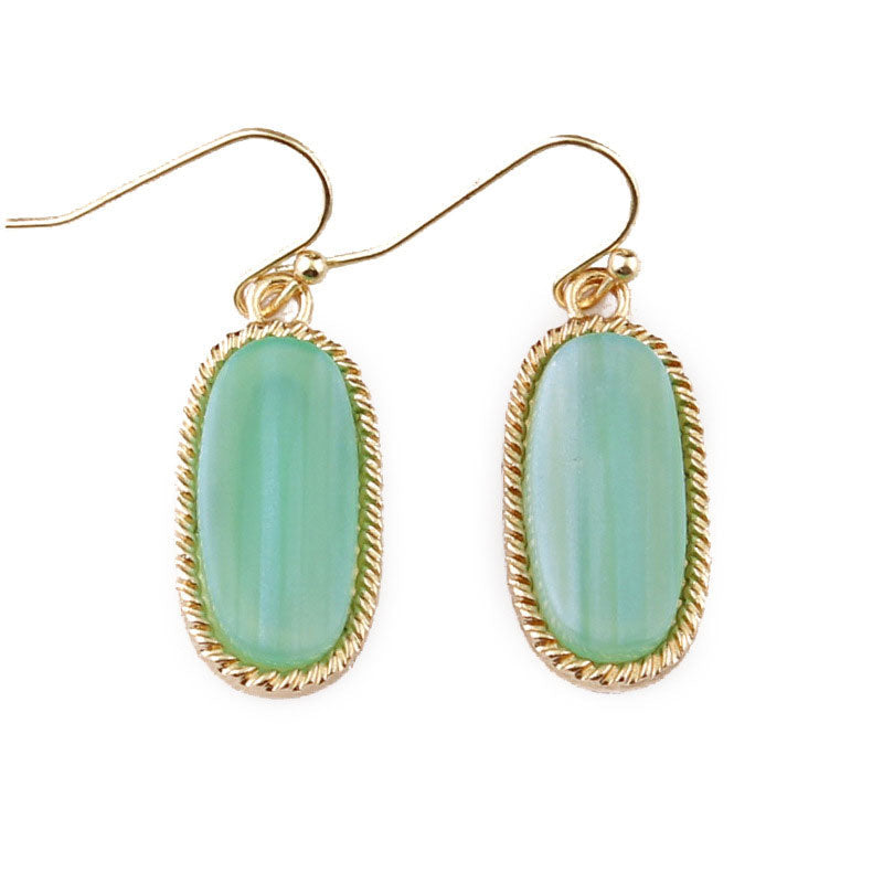 Oval Pendant Luxe Earrings