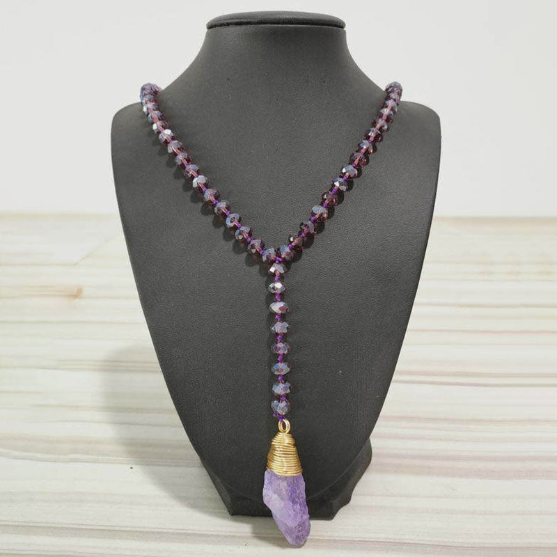 Crystal Glitter Modern Pendant Necklace