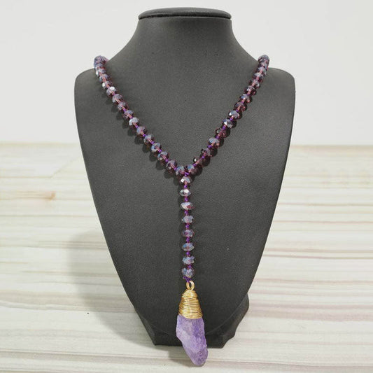 Crystal Glitter Modern Pendant Necklace