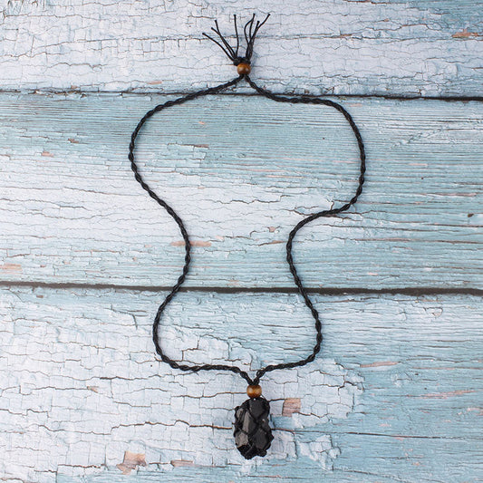 Braided Stone Pendant Ethnic Necklace